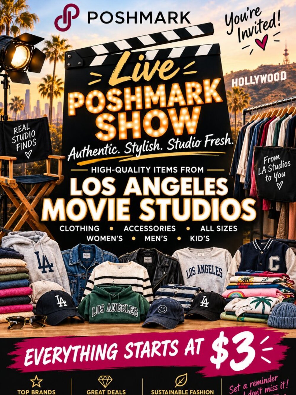 Los Angeles Movie Studio Wardrobe Auction! $3 starts!! 10/1/26